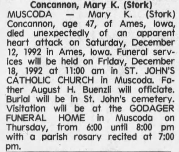 Obituary for Mary K. Concannon (Aged 47)
